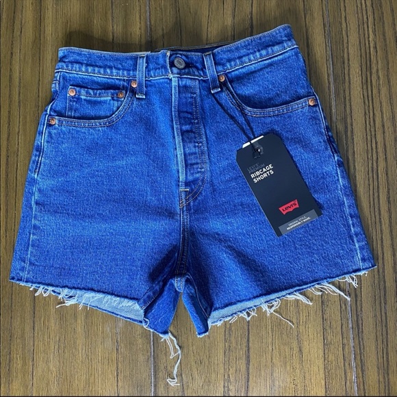 Levi's Shorts Levis Ribcage High Rise Denim Shorts Poshmark